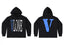 Vlone Classic Logo Graphic Hoodie - Black/Blue
