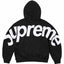 Supreme Curved Logo Hooded Sweatshirt - Black