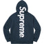 Supreme Vertical Logo Hooded Sweatshirt - Navy