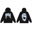 Revenge Ice Blue Splatter Skull Arch Logo Pullover Hoodie