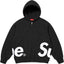 Supreme Big Logo Hooded Zip-Up Sweatshirt - Black