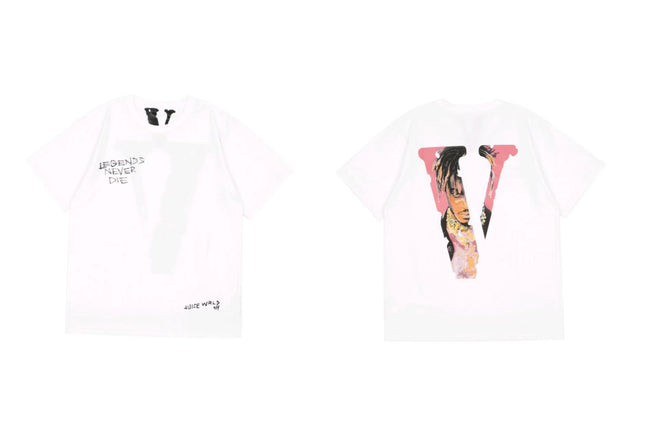 Vlone x Juice WRLD Tribute Portrait Graphic T-Shirt - White Hover Image