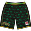 Supreme Allover Print Basketball Shorts - Black / Green / Gold