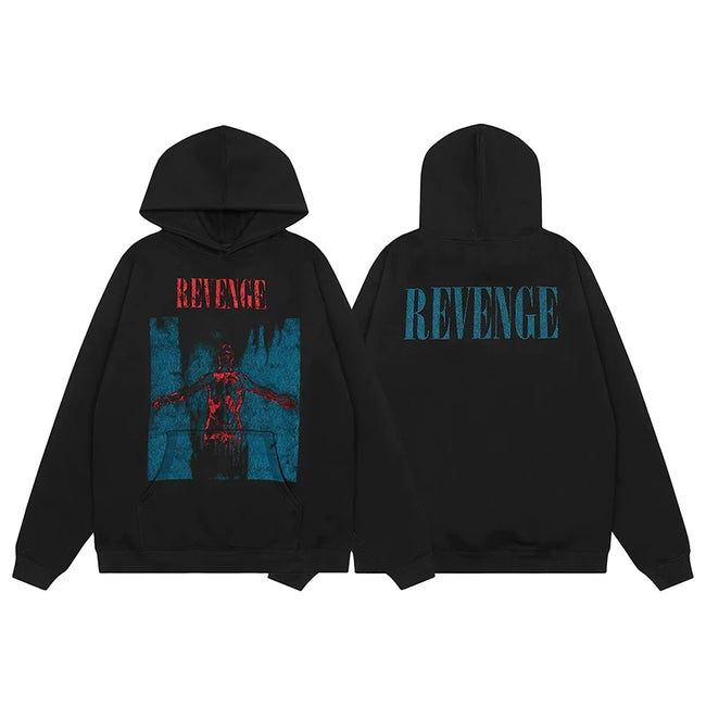 Revenge Black Anatomy Graphic Pullover Hoodie Hover Image