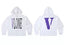 Vlone Classic Logo Graphic Hoodie - White/Purple
