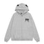 Revenge Gothic Arch Logo Zip-Up Hoodie - Heather Grey