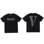 Vlone All-Over Text Grid "FRIENDS-" Graphic T-Shirt - Black