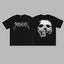 Revenge Silver Arch Logo & Hockey Mask Graphic Short Sleeve T-Shirt Black