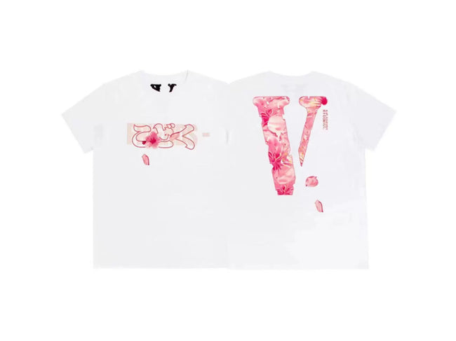 Vlone Cherry Blossom "FRIENDS-" Graphic T-Shirt - White Hover Image