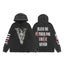 Vlone Acid Wash Religious Graphic Hoodie - Black