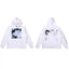 Revenge White Angel Painting Blue Arch Logo Pullover Hoodie