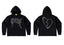 Vlone x Revenge Collaboration Graphic Hoodie - Black/Silver