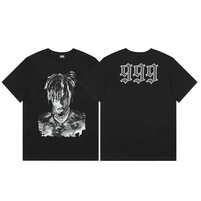 Revenge x Juice WRLD Black Portrait & 999 Short Sleeve T-Shirt Hover Image