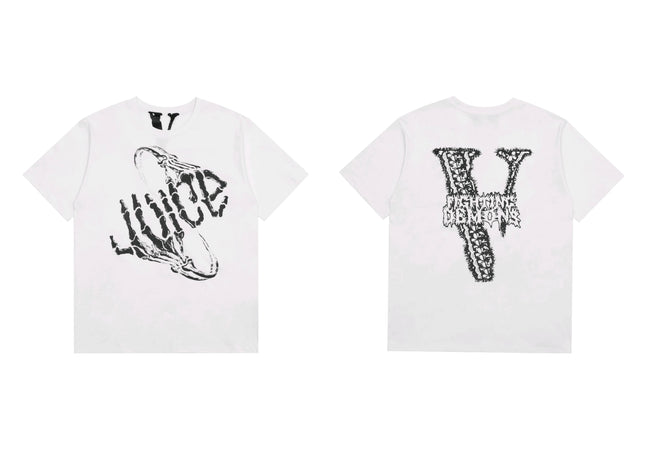 Vlone x Juice WRLD "Fighting Demons" Graphic T-Shirt - White Hover Image
