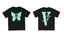 Vlone Butterfly Graphic T-Shirt - Black/Blue