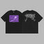 Revenge Silver Arch Logo & Purple Photo Graphic Short Sleeve T-Shirt