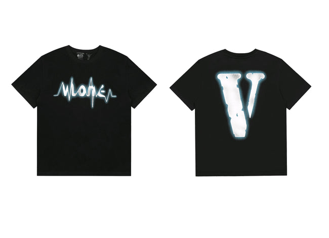 Vlone Pulse Wave Graphic T-Shirt - Black Hover Image