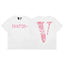 Vlone Lip Print "FRIENDS-" Graphic T-Shirt - White/Pink