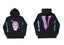 Vlone Crystal Skull Graphic Hoodie - Black/Purple