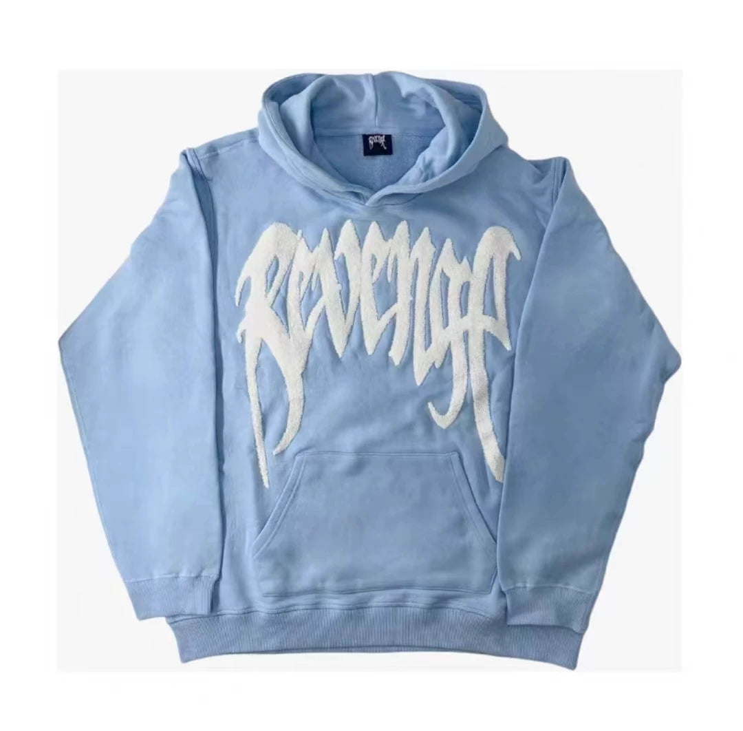 Revenge Lightning Arch Logo Pullover Hoodie blue