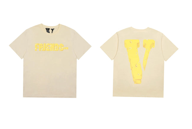 Vlone Cheese "FRIENDS-" Graphic T-Shirt - Off-White Hover Image