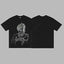 Revenge Pointing Portrait Graphic Short Sleeve T-Shirt Black