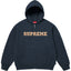 Supreme Collegiate Logo Zip-Up Hooded Sweatshirt - Navy / Tan