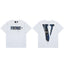 Vlone Plaid Drip Graphic T-Shirt - White/Blue