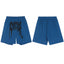 Revenge Gothic Logo Mesh Athletic Shorts - Blue