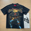 Godspeed Skeleton Guitarist Rocker Graphic Tee Cotton Acid Washed Shirt
