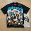 Godspeed Vintage Skull Flames Graphic Tee Cotton Acid Washed Shirt