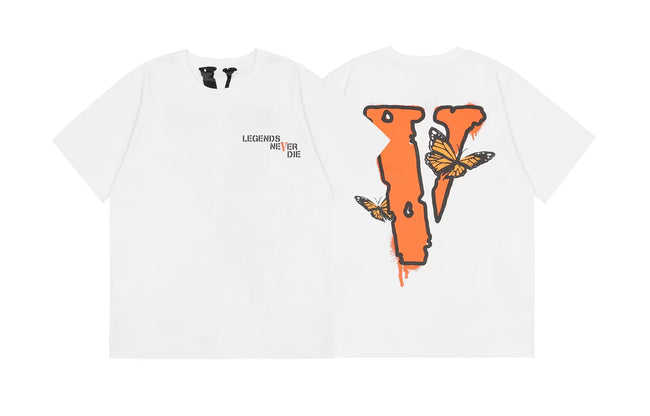 Vlone x Juice WRLD "Legends Never Die" Butterfly T-Shirt - White Hover Image