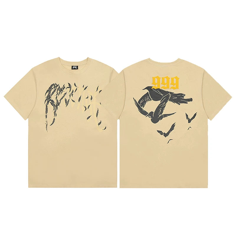 Revenge x Juice WRLD Beige 999 & Doves Short Sleeve T-Shirt
