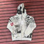 Vale Forever Leopard & Vintage Wash Full-Zip Hoodie white