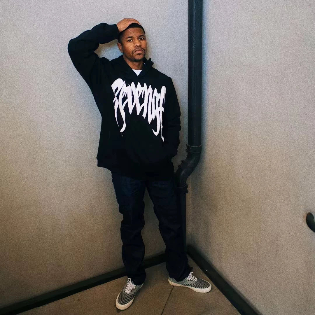 Revenge Lightning Arch Logo Pullover Hoodie black