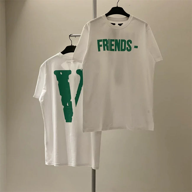 Vlone "FRIENDS-" Graphic T-Shirt - White/Green Hover Image