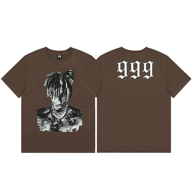 Revenge x Juice WRLD Brown  Portrait & 999 Short Sleeve T-Shirt