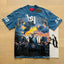 Godspeed Futuristic Sci-Fi Cyborgs and Clock Graphic Tee Cotton Acid Washed Shirt