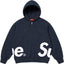 Supreme Big Logo Hooded Zip-Up Sweatshirt - Navy