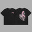 Revenge Pink Spiderweb Heart Graphic Short Sleeve T-Shirt