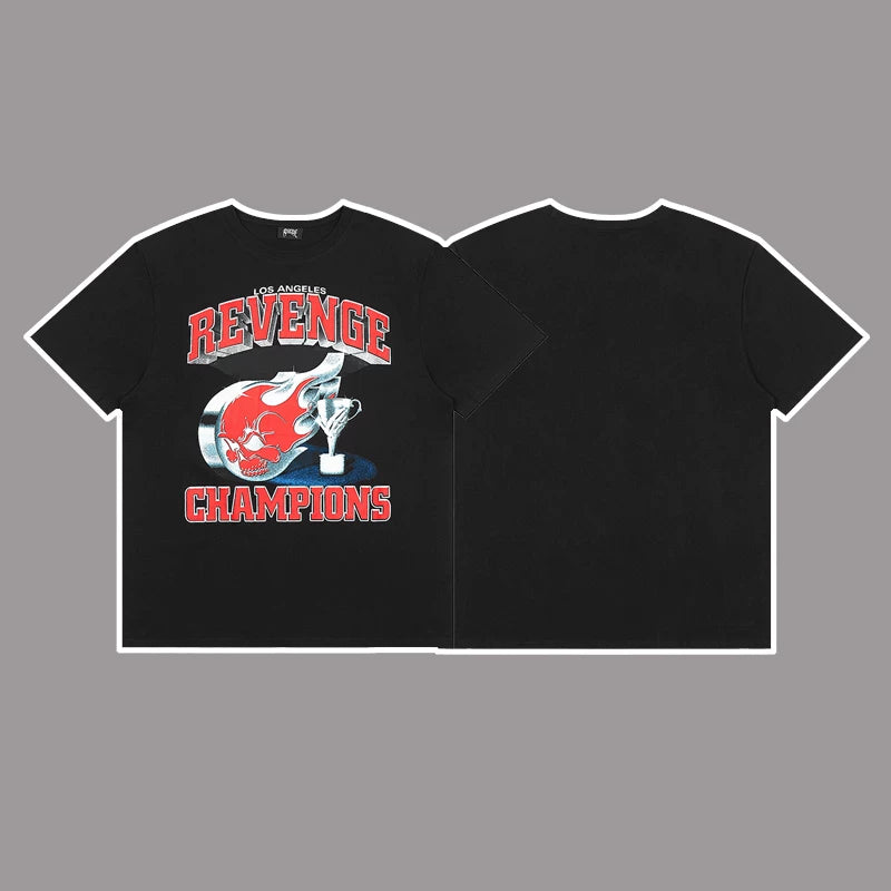 Revenge Champions Graphic Short Sleeve T-Shirt Black