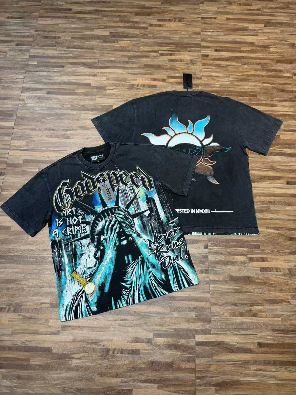 Godspeed Vintage Liberty Graphic T-Shirt – Black