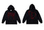 Vlone x Revenge Collaboration Graphic Hoodie - Black/Red