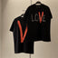 Vlone Hand-Drawn "LONE" Graphic T-Shirt - Black/Red