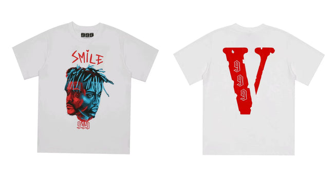 Vlone x Juice WRLD "999" Portrait Graphic T-Shirt - White/Red Hover Image