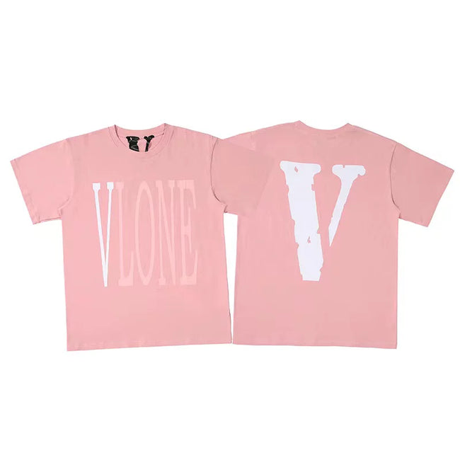 Vlone Classic Logo Graphic T-Shirt - Pink/White Hover Image