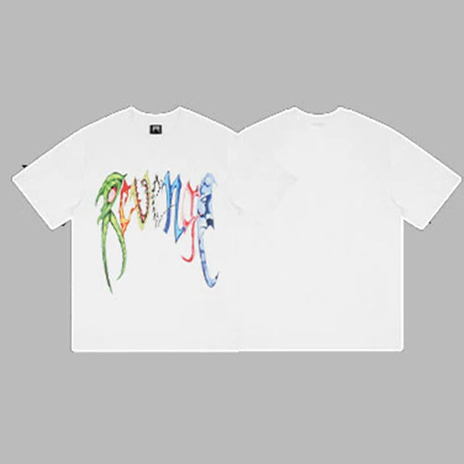 Revenge Multicolor Arch Logo Short Sleeve T-Shirt White Hover Image