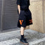 Vlone Gothic Logo Graphic Sweatshorts - Black/Orange