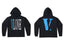 Vlone Classic Logo Graphic Hoodie - Black/Blue