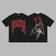 Revenge Arch Logo & Hand Portrait Graphic Short Sleeve T-Shirt Black